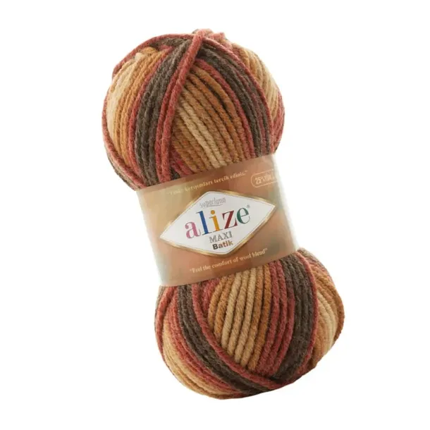 Włóczka Alize Superlana Maxi Batik - 7784 z Wełną