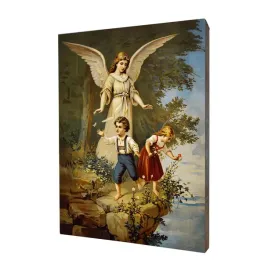 obraz-religijny-na-desce-lipowej-aniol-stroz-z-dziecmi-format-40x50-cm
