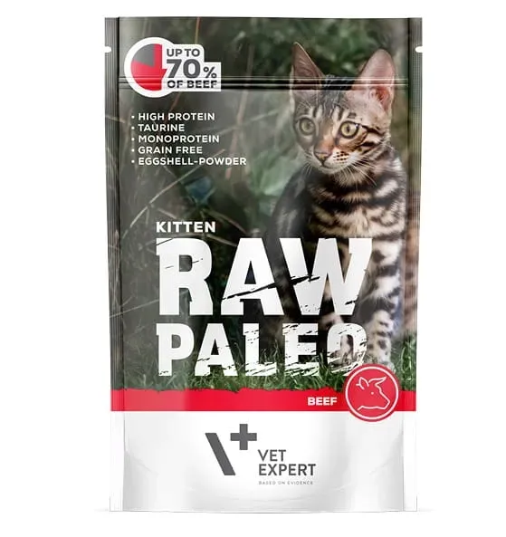 vetexpert-raw-paleo-cat-kitten-beef-100g
