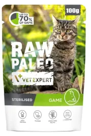 vetexpert-raw-paleo-cat-sterilised-game-100g
