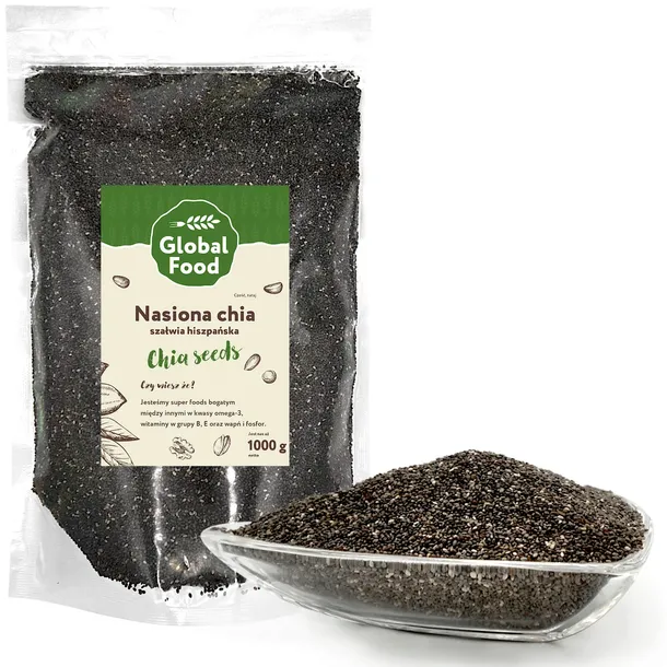 NASIONA CHIA Szałwia Hiszpańska 1kg (1000g) SUPERFOOD Naturalne