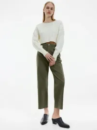 zielone-bawelniane-spodnie-reserved-m