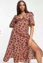 brazowa-midi-sukienka-w-czarne-kwiatki-asos-s