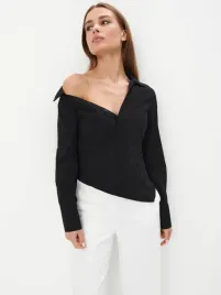 czarna-koszula-z-asymetrycznym-dekoltem-mohito-xs