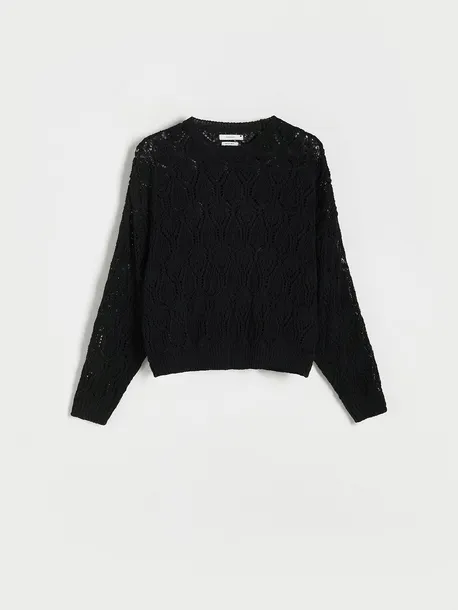 czarny-azurowy-sweter-reserved-s-marka-reserved