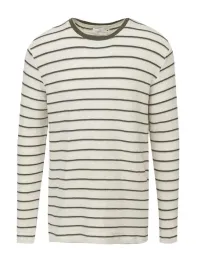 jasnobezowa-dzianinowa-bluzka-w-zielone-paski-reserved-l