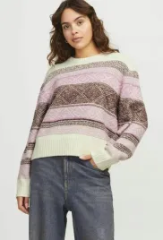 wielokolorowy-sweter-z-zakardowym-wzorem-jjxx-l