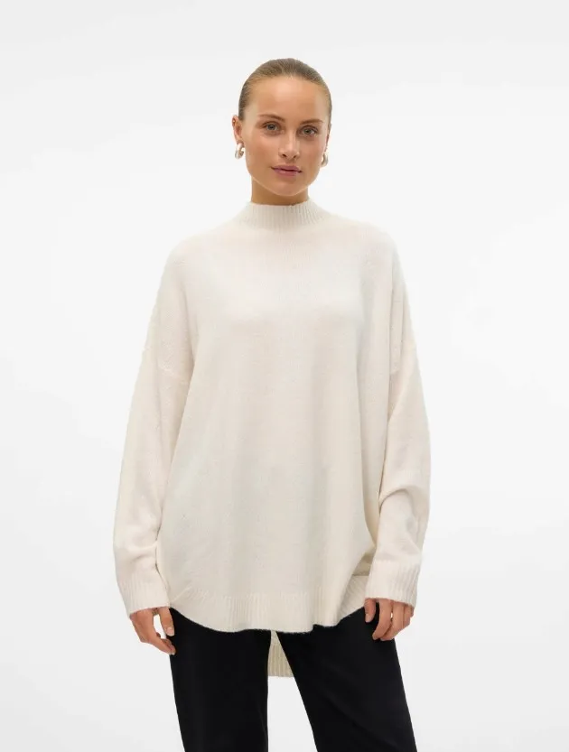 bezowy-luzny-sweter-vero-moda-l-stan-nowy