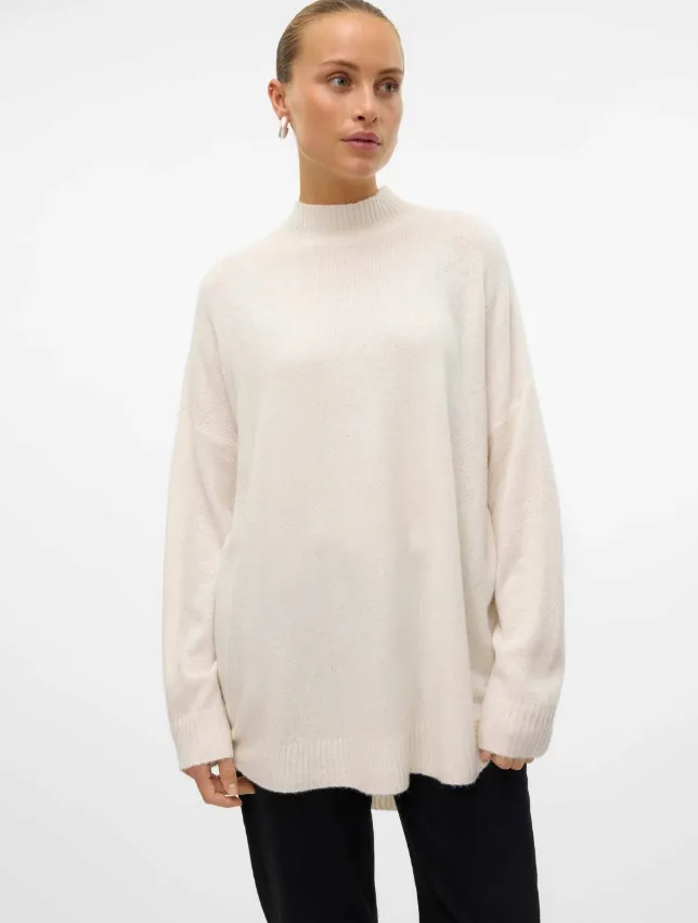 bezowy-luzny-sweter-vero-moda-l-stan-nowy