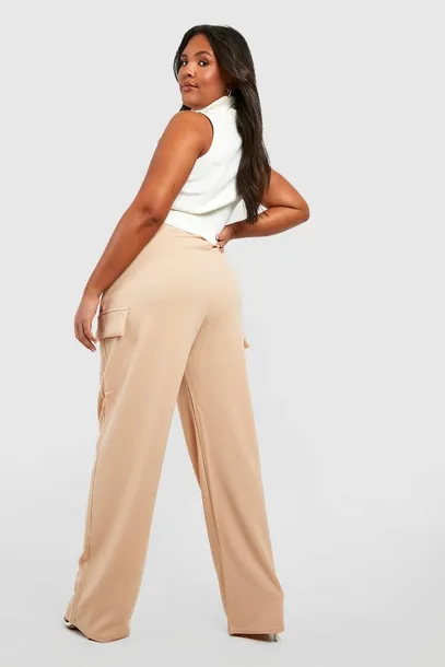bezowe-spodnie-plus-size-boohoo-56-marka-boohoo