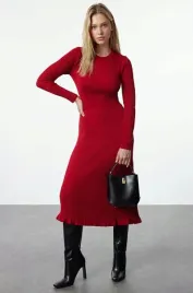 czerwona-sukienka-midi-z-dlugim-rekawem-trendyol-m