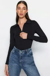 czarne-body-z-zamkiem-trendyol-m