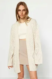 bezowy-azurowy-kardigan-midi-trendyol-m