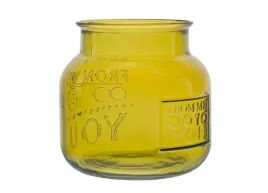 wazon-szklany-20cm-from-me-to-you-zolty-recykling