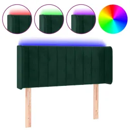 zaglowek-led-aksamit-103x16x78-88-cm-ciemnozielony