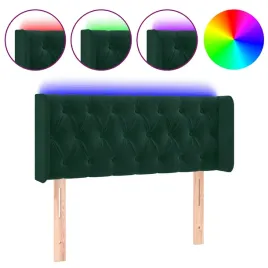 zaglowek-led-aksamit-ciemnozielony-103x16x78-88-cm