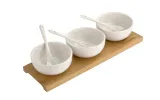 kpl-3-miseczek-lyzka-deska-do-dipow-ceramic-stan-nowy