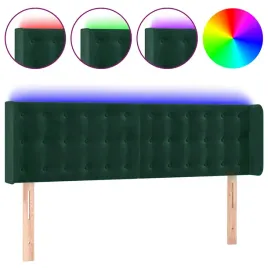 zaglowek-led-aksamitny-147x16x78-88-cm-ciemnozielony