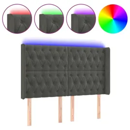 zaglowek-led-aksamitny-163x16x118-128-cm-ciemnoszary