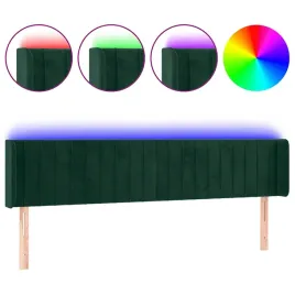 zaglowek-led-aksamitny-183x16x78-88-cm-ciemnozielony