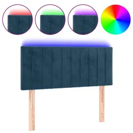 zaglowek-led-aksamitny-ciemnoniebieski-90x5x78-cm