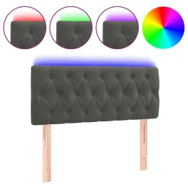zaglowek-led-aksamitny-ciemnoszary-100x7x78-88-cm