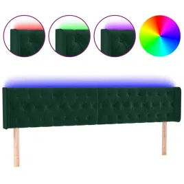 zaglowek-led-aksamitny-ciemnozielony-183x16x78-88-cm