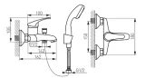 bateria-wannowa-scienna-basic-ferro-z-natryskiem-stan-nowy
