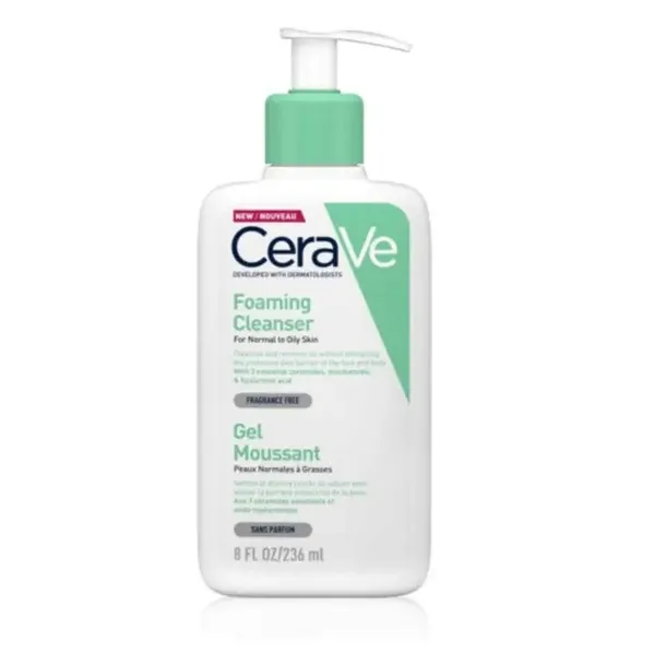 CeraVe ŻEL Oczyszczający do Mycia Skóra Normalna Tłusta Twarz Ciało 236ml