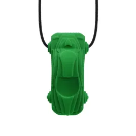 gryzak-terapeutyczny-wisiorek-auto-ciemno-zielony