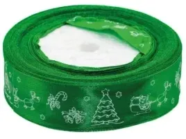 wstazka-satynowa-swiateczna-25mm-x-22m-wsx-25-9-brewis-zielona