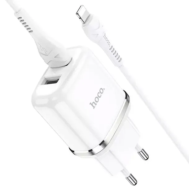 hoco-n4-aspiring-network-charger-lightning-cable-white-waga-z-opakowaniem-0-3-kg