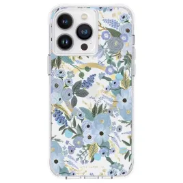 rifle-paper-clear-magsafe-etui-iphone-14-pro-max-garden-party-blue