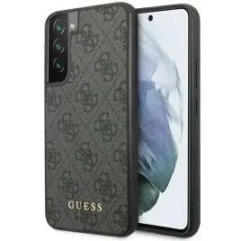 guess-4g-metal-logo-etui-samsung-galaxy-s23-szary