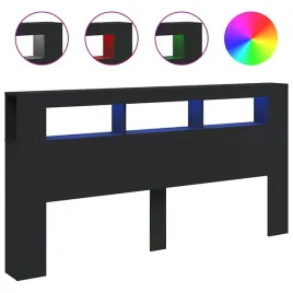 led-zaglowek-200x185x1035-cm-czarny-drewnopochodny