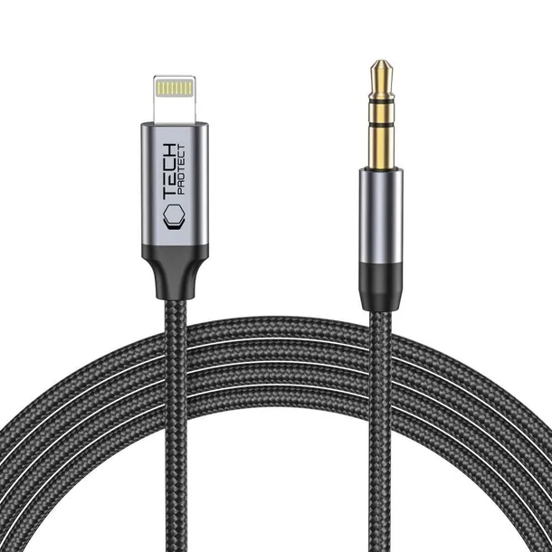 kabel-przewod-audio-iphone-lightning-mini-jack-3-5mm-1m-czarny-tech-pro-kod-producenta-9490713929087