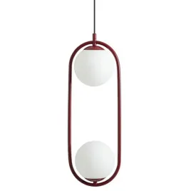 lampa-kulista-wiszaca-riva-1086h15-eliptyczna-czerwona