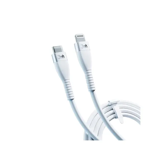 3mk-kabel-hyper-silicone-usb-c-lightning-20w-3a-bialy-stan-nowy-waga-z-opakowaniem-0-3-kg