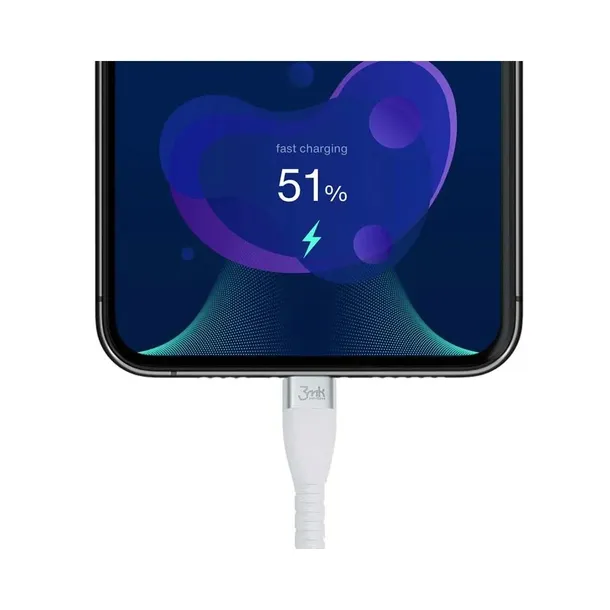 3mk-kabel-hyper-silicone-usb-c-lightning-20w-3a-bialy-waga-z-opakowaniem-0-3-kg-stan-nowy