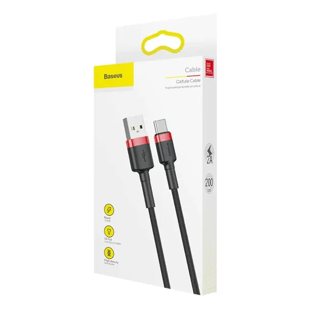 baseus-kabel-cafule-usb-usb-c-20-m-2a-czerwono-czarny-waga-z-opakowaniem-0-3-kg-stan-nowy