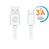 forever-kabel-usb-usb-c-10-m-3a-bialy