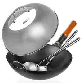 wok-34-cm-stal-weglowa-pokrywka-lopatka-lyzka-indukcja-gaz-bbq-yosukata