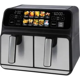 proficook-double-hot-air-fryer-pc-fr-1287-h-stainless-steel-black-2200-w