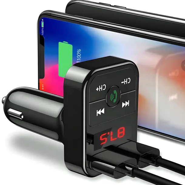 transmiter-bluetooth-samochodowy-fm-ladowarka-odbiornik-audio-2x-usb-sd-mp3-stan-nowy-waga-z-opakowaniem-0-15-kg