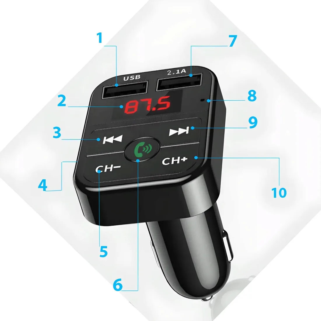 transmiter-bluetooth-samochodowy-fm-ladowarka-odbiornik-audio-2x-usb-sd-mp3-stan-nowy