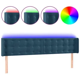 zaglowek-do-lozka-z-led-ciemnoniebieski-183x16x78-88-cm-aksamit