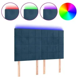 zaglowek-do-lozka-z-led-ciemnoniebieski-144x5x118-128-cm
