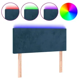 zaglowek-do-lozka-z-led-ciemnoniebieski-90x5x78-88cm-aksamit