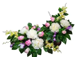 stroik-bukiet-na-grob-cmentarz-biale-peonie-pisanki-zestaw-nagrobny-387