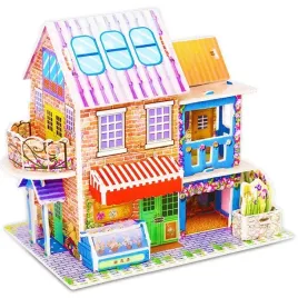puzzle-3d-domek-z-kwiatami